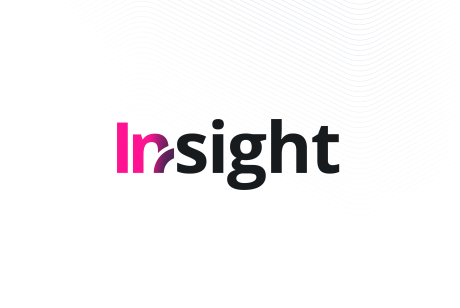 The Insight logo, with "In" written in a stylized, connected font with a pink and orange gradient, followed by "ight" in a bold, black sans-serif font.