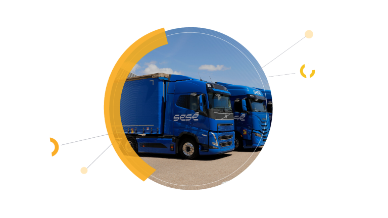 trucks with Sesé logo
