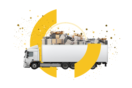 A truck full of presents