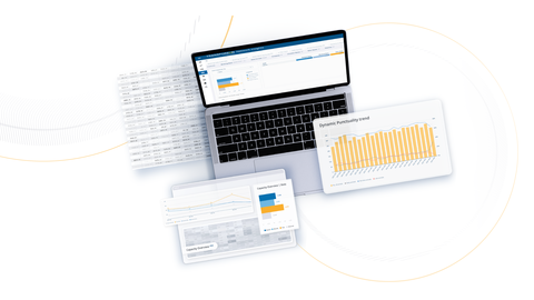 A side-by-side view showing a basic, static Excel pie chart versus an interactive, multi-metric digital dashboard.