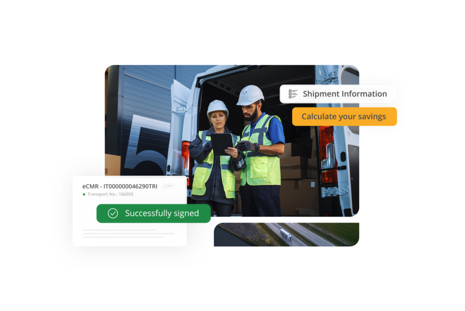 eCMR Savings Calculator | Transporeon