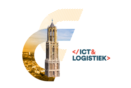 ICT & Logistiek event graphic featuring the Dom Tower in Utrecht and the ICT & Logistiek logo.