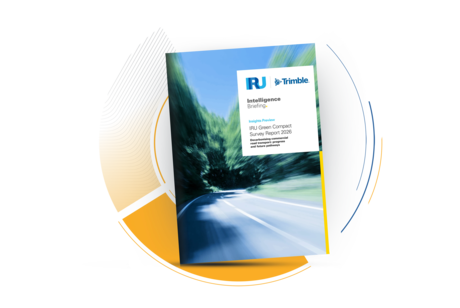 IRU Green Compact Survey Report 2026 cover on road transport decarbonization.